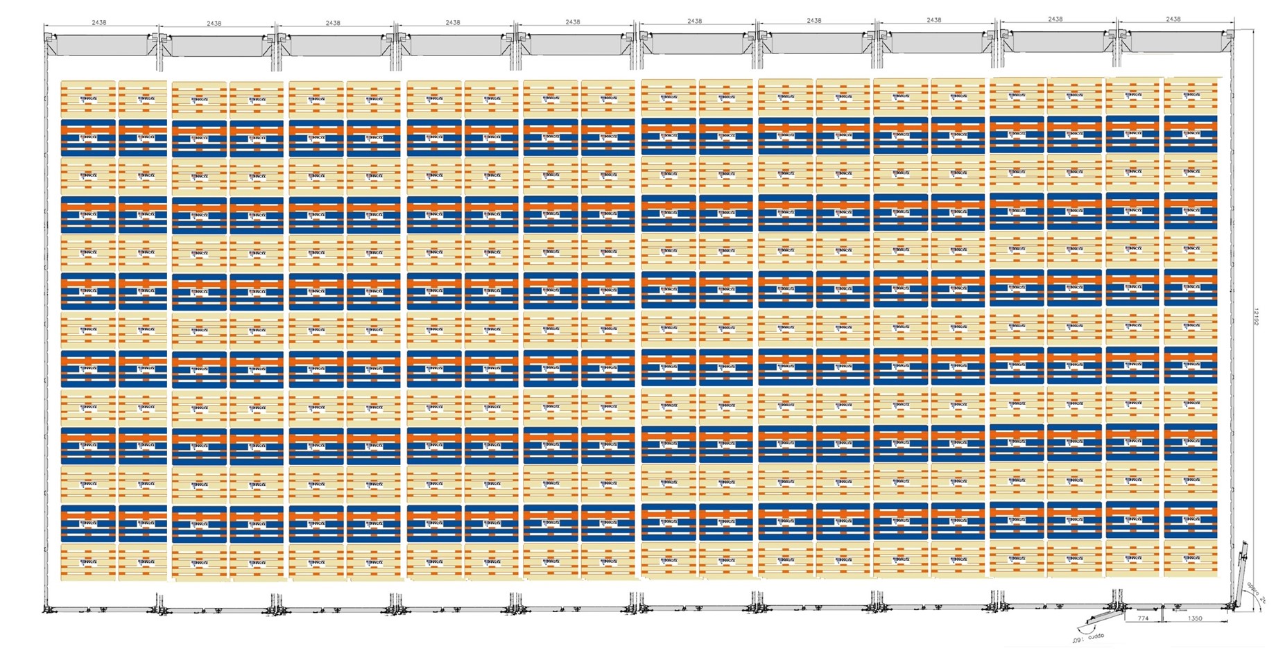 40 lábas Arctic SuperStore maximum 10 raklapos konfiguráció
