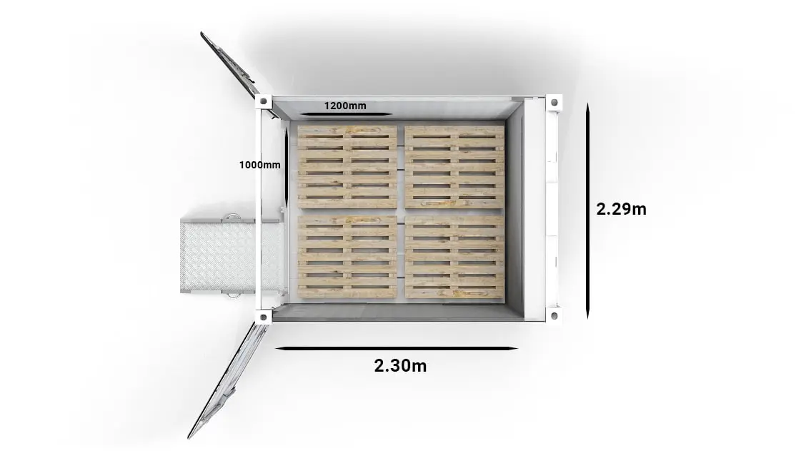 ArcticStore, 10 láb, UK raklap