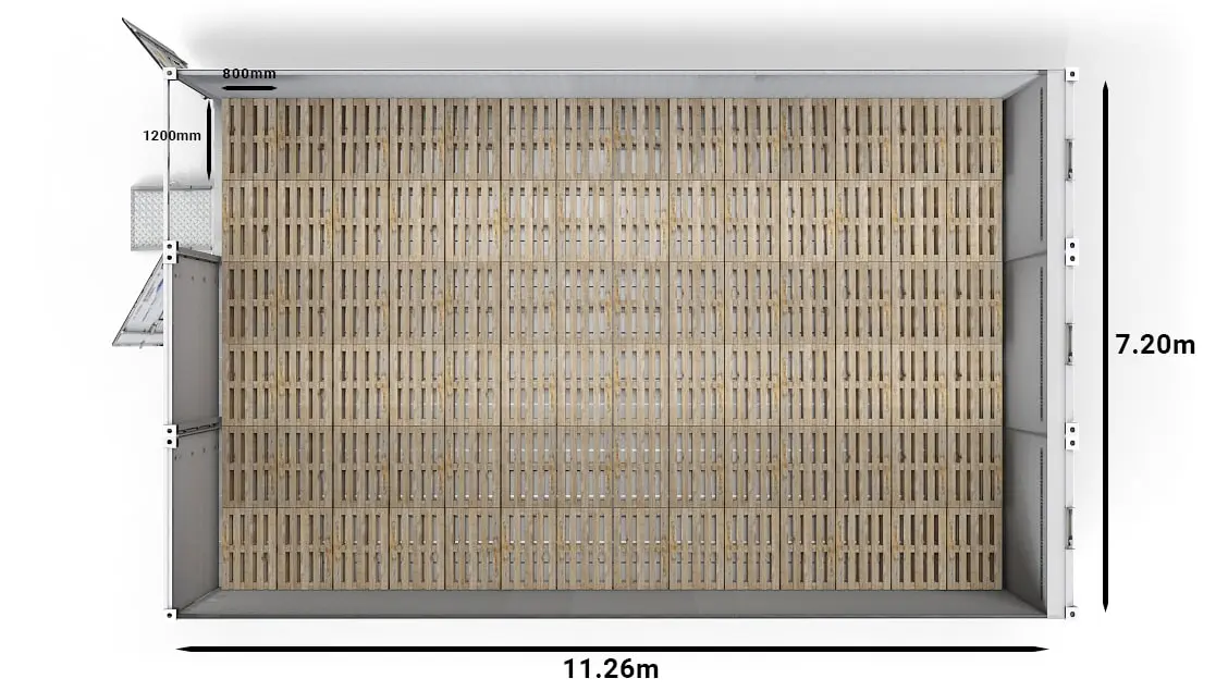 Arctic SuperStore, 40 láb, Euro raklapok