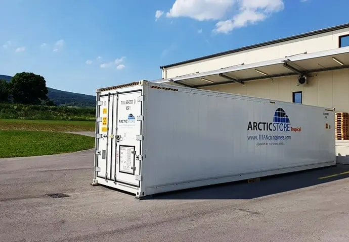 ArcticStore trópusi hűtőtároló 40ft hűtőkonténerek bérbeadásra