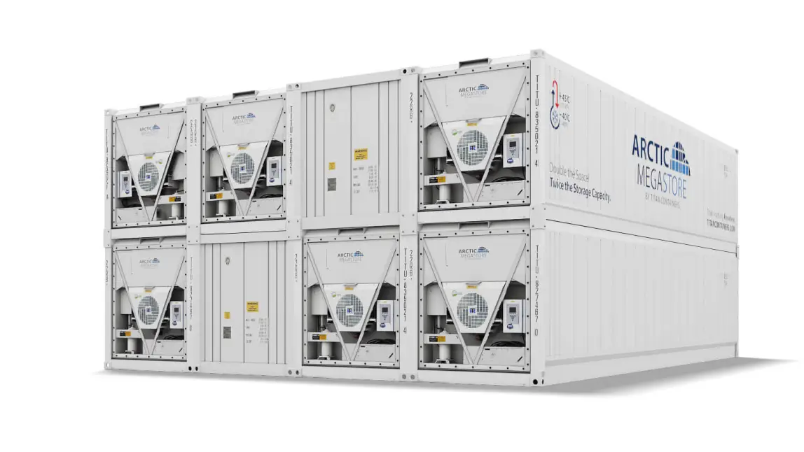 Arctic MegaStore nagy kapacitású, moduláris hűtőtárolási megoldás a Titan Containerstől